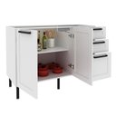 Ver imagem 7 de Armário Balcão de Cozinha 120cm S/tampo com 2 Portas e 3 Gavetas 100% Mdf Phoenix Móvel na Caixa
