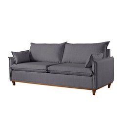 Sofá 5 Lugares Living M-168 Veludo Martins Grafite - 2