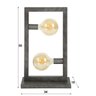 Luminária de Mesa Estilo Industrial Metálica para 2 Lâmpadas Cor Chumbo Envelhecido - Modelo Línnea2 - 3