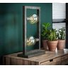 Luminária de Mesa Estilo Industrial Metálica para 2 Lâmpadas Cor Chumbo Envelhecido - Modelo Línnea2 - 1
