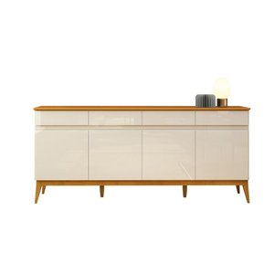 Buffet Aparador Sala Jantar 1.90mt Magnum Off White/cedro Edn
