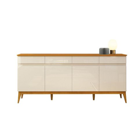 Buffet Aparador Sala Jantar 1.90mt Magnum Off White/cedro Edn