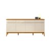 Buffet Aparador Sala Jantar 1.90mt Magnum Off White/cedro Edn - 1