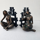 Ver imagem 2 de Jogo Aparadores de Livros em Resina - Escultura Feminina 2.35kg - 20.50cm