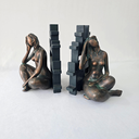 Ver imagem 5 de Jogo Aparadores de Livros em Resina - Escultura Feminina 2.35kg - 20.50cm