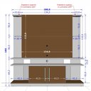 Ver imagem 3 de Estante para Tv até 60 Polegadas Meyer com Led Cinamono/off White - Pnr Móveis