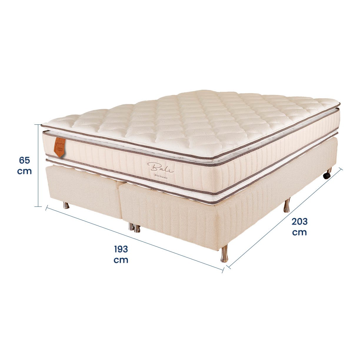 Cama Box King (box + Colchão) 193x203x65 Bali Prorelax Molas Ensacadas Pillow Top Duplo - 6