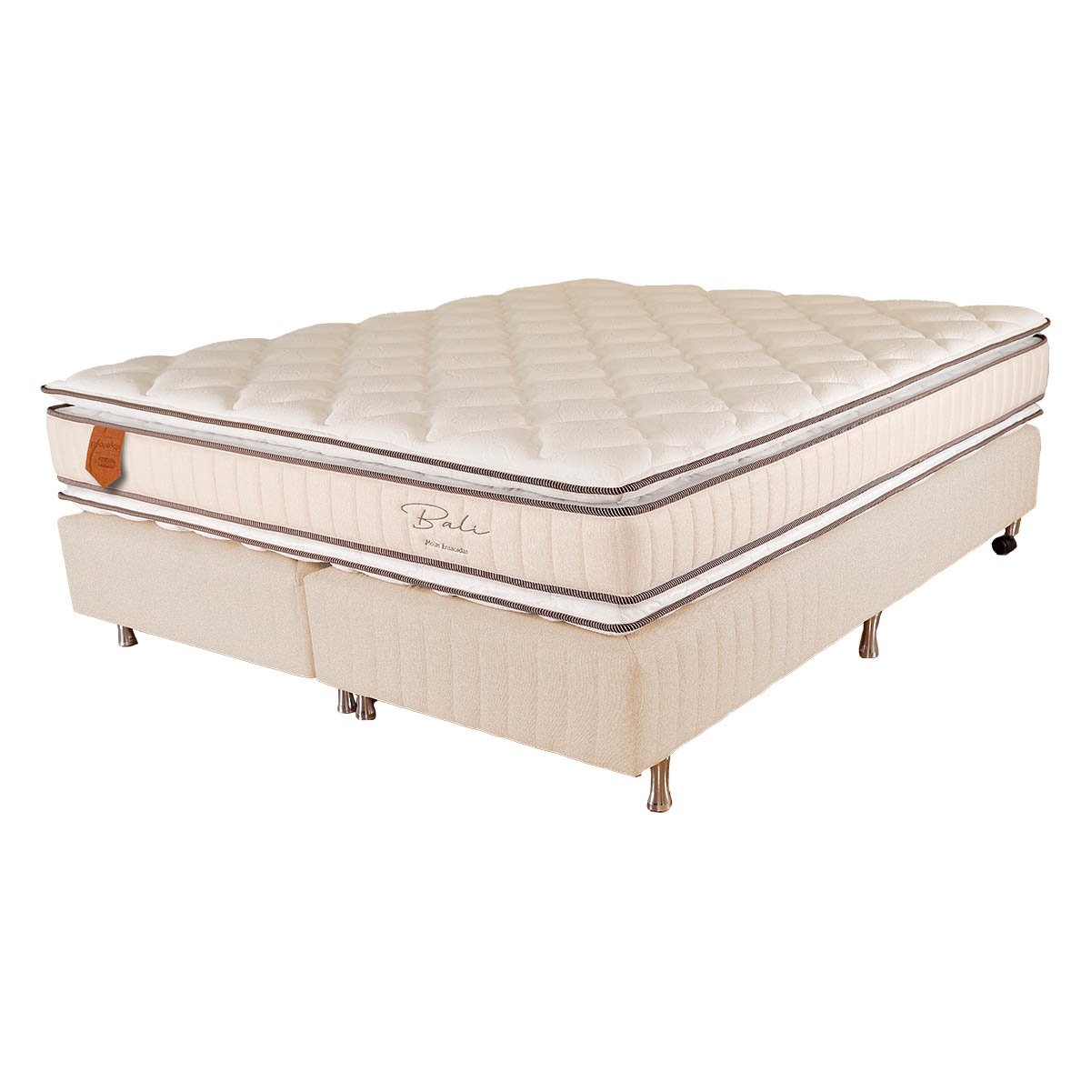 Cama Box King (box + Colchão) 193x203x65 Bali Prorelax Molas Ensacadas Pillow Top Duplo