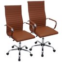 Ver imagem 1 de Kit 2 Cadeira Eames Esteirinha Presidente Escritório Alta Branca Preta Bege