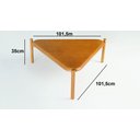 Ver imagem 3 de Mesa de Centro Triangular Arya Amêndoa - Jowanel