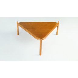 Mesa de Centro Triangular Arya Amêndoa - Jowanel - 1 Mesa de Centro Triangular Arya Amêndoa - Jowanel - 1