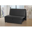 Ver imagem 3 de Sofá Cama 2 Lugares Compacro sem Braço 115 Larg Malu Matrix Cor:sintetico Preto