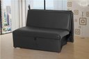 Ver imagem 3 de Sofá Cama 2 Lugares Compacro sem Braço 115 Larg Malu Matrix Cor:sintetico Preto