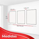 Ver imagem 4 de kit com 3 Quadros Decorativos Abstratos com Moldura e Vidro para Sala Quarto Escritório e Clínica 52