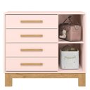 Ver imagem 2 de Cômoda Sapateira Q Encanto Slim 4355 Rosa Acetinado Ambiente - Qmovi
