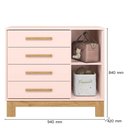 Ver imagem 4 de Cômoda Sapateira Q Encanto Slim 4355 Rosa Acetinado Ambiente - Qmovi