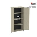 Ver mais imagens de Armário Alto para Escritório com 2 Portas Pivotantes P25 Bege/Castanheira Marrom