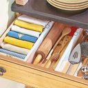 Ver imagem 2 de Divisor Organizador de Gaveta Expansivel Ajustavel Guarda Roupa Armario Cozinha Separador Multifunci