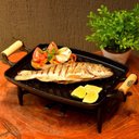 Ver imagem 2 de Réchaud 2000 Chapa Grill Alça Madeira Panela Mineira 33x25cm