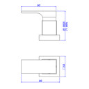 Ver imagem 2 de Acabamento Registro Pressao 1/2, 3/4 ,1 Unic Dark Antracite - Deca Deca Metais