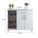 Ver imagem 3 de Fruteira para Cozinha 2 Portas 1 Gaveta 2 Cestos Amanda New