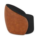 Ver imagem 6 de Poltrona Sala Orgânica Kit 2 Lua Fixa Sintético Pu Nozes/bouclê D03 - D’Rossi