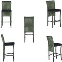 Ver imagem 3 de Mesa Bistro e 4 Banquetas Roma Preta Corda Náutica 12 Trama Original