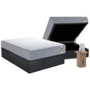 Ver imagem 1 de Cama Box Baú Casal: Colchão Molas Masterpocket Ensacadas Herval Bumpcore + Base Crc Suede Gray (