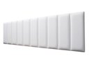 Ver imagem 1 de Placas Cabeceira Modulada Adesiva King Estofada 200cm x 60cm Kit 10 Placas - Courino Branco