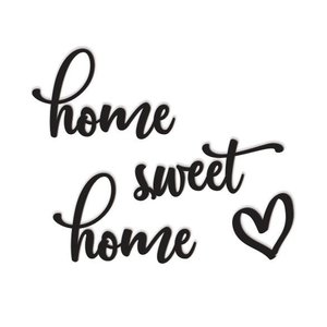 Home Sweet Home 50x40Cm Em Madeira Mdf Aplique de Parede