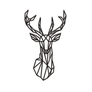 Cervo Veado Geométrico Poligonal 60x35cm em Madeira MDF Aplique de Parede