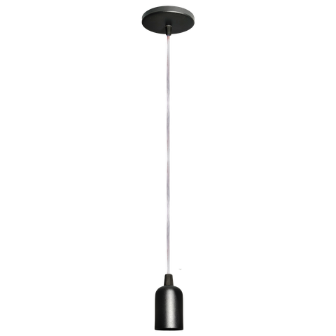 Pendente Moderno Modelo Clean Preto Todos Ambientes