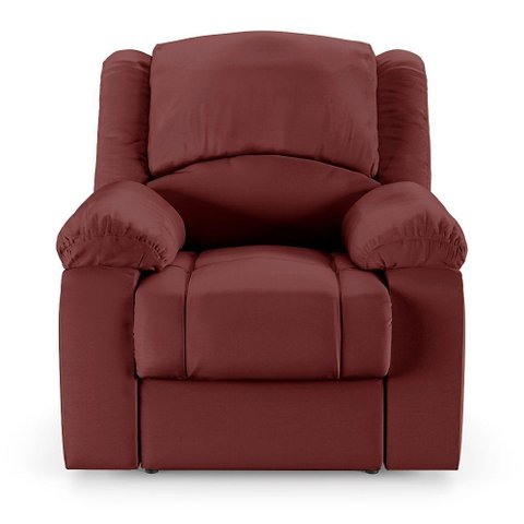 Poltrona do Papai Reclinável Sala de Cinema Barcelona Elétrica Massagem Usb Pu Vermelho