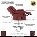 Ver mais imagens de Poltrona do Papai Reclinável Sala de Cinema Barcelona Elétrica Massagem Usb Pu Vermelho