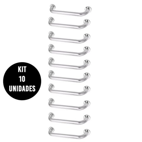 Alça de Apoio 30cm Kit 10 Unidades Inox Barra