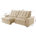 Ver imagem 2 de Sofá Victory Linho 02 Módulos de 100cm B25cm Meu Sofá Online A294 Linho Creme