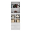 Ver imagem 3 de Estante para Livros Modulare 2 Gavetas 4 Prateleiras Branco - Panorama Móveis