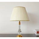 Ver imagem 1 de Abajur de Mesa Anaia de Cristal e Detalhes Dourado para Cabeceira de Cama e Salas
