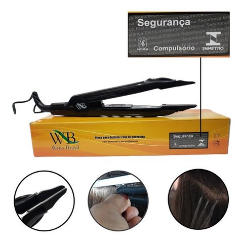 Chapinha / Pinça De Mega Hair Profissional - Bivolt