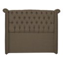 Ver imagem 1 de Cabeceira Estofada Sienna Para Cama Box Queen 160 Cm Linho Marrom - LM DECOR