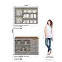 Ver imagem 4 de Cozinha Modulada 2 Peças 5 Portas 3 Gavetas com Tampo Henn Americana