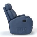 Ver imagem 3 de Poltrona do Papai Reclinável em Corino Importado Cor Azul Denim com Manual Massagem - Florença