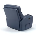 Ver imagem 4 de Poltrona do Papai Reclinável em Corino Importado Cor Azul Denim com Manual Massagem - Florença