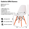 Kit 6 Cadeiras Charles Eames Eiffel Dsw - Preta - Kza Bela - 6