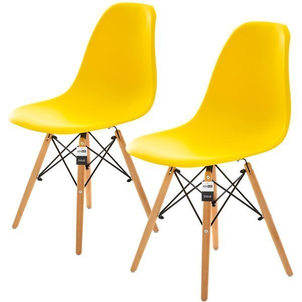 Kit 2 Cadeiras Charles Eames Dsw - Amarela - Kzabela
