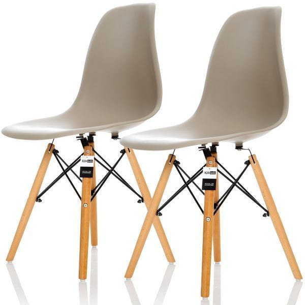 Kit 2 Cadeiras Charles Eames Dsw - Nude - Kzabela