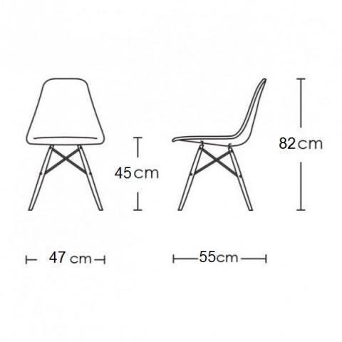 Kit 2 Cadeiras Charles Eames Dsw - Nude - Kzabela - 5
