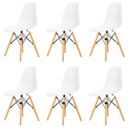 Ver imagem 1 de Kit 6 Cadeiras Charles Eames Eiffel Dsw - Branca - Kza Bela