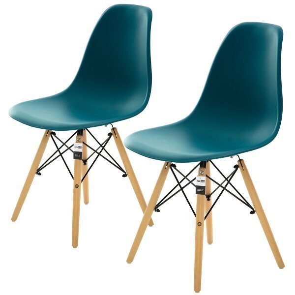 Kit 2 Cadeiras Charles Eames Dsw - Azul Escuro - Kzabela