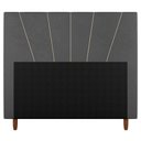 Ver imagem 3 de Cabeceira Cama Box Casal Dallas 140Cm Linho Cinza